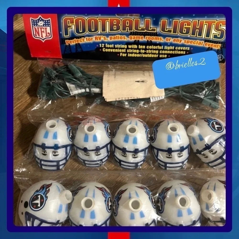 🏈 New TN Titans- Tennessee Titans Football Helmets Lights / Garland New